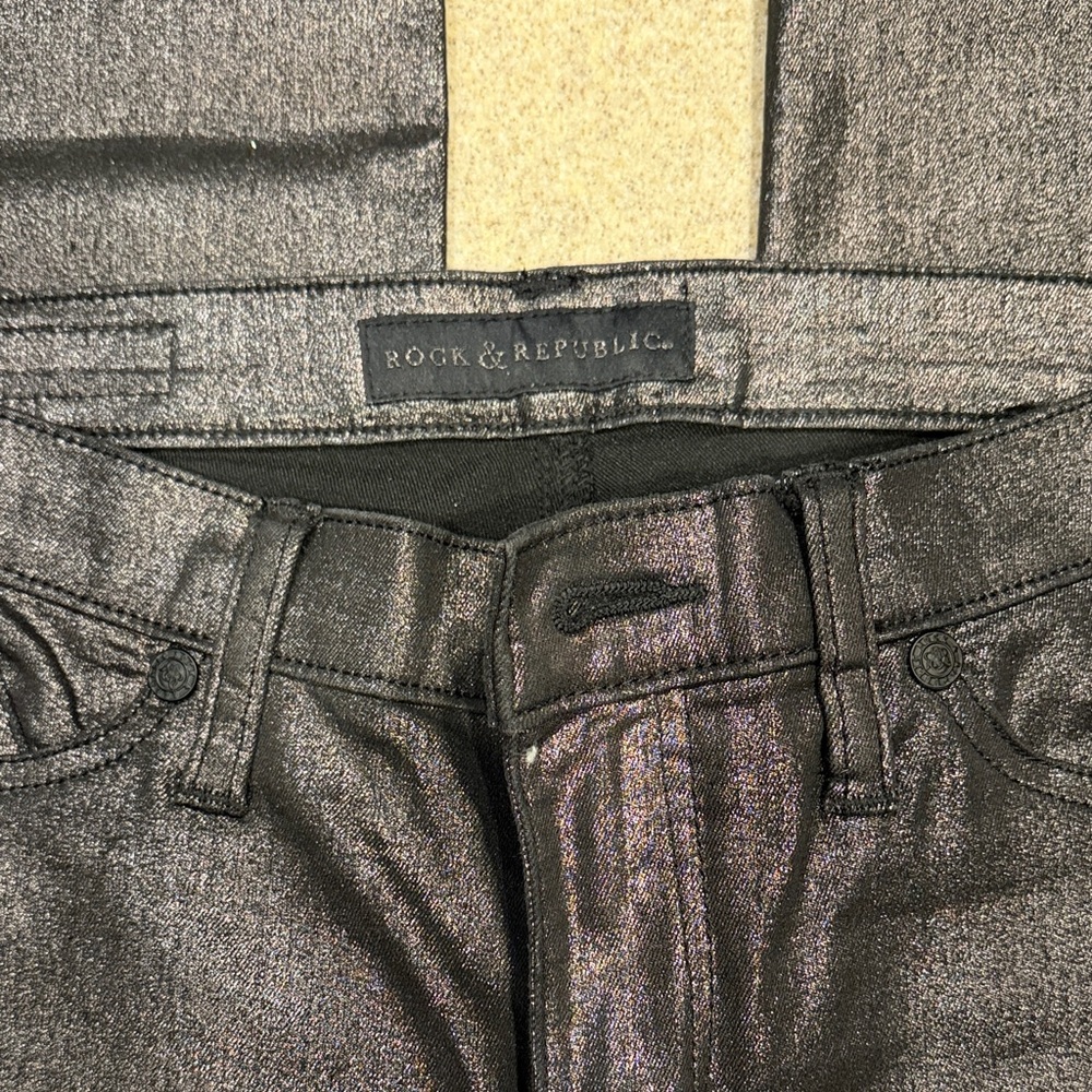 Rock & Republic Shimmering Pants Size 10 - Picture 5 of 10